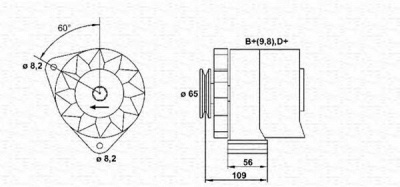MAGNETI MARELLI 943356446010 -  Генератор